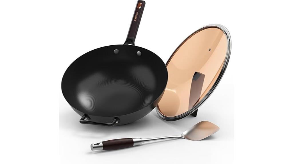 13 5 inch carbon steel wok