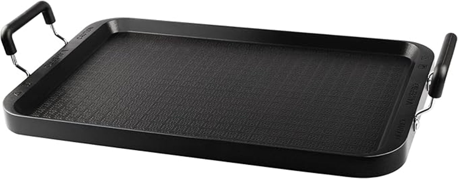 17 inch two burner griddle