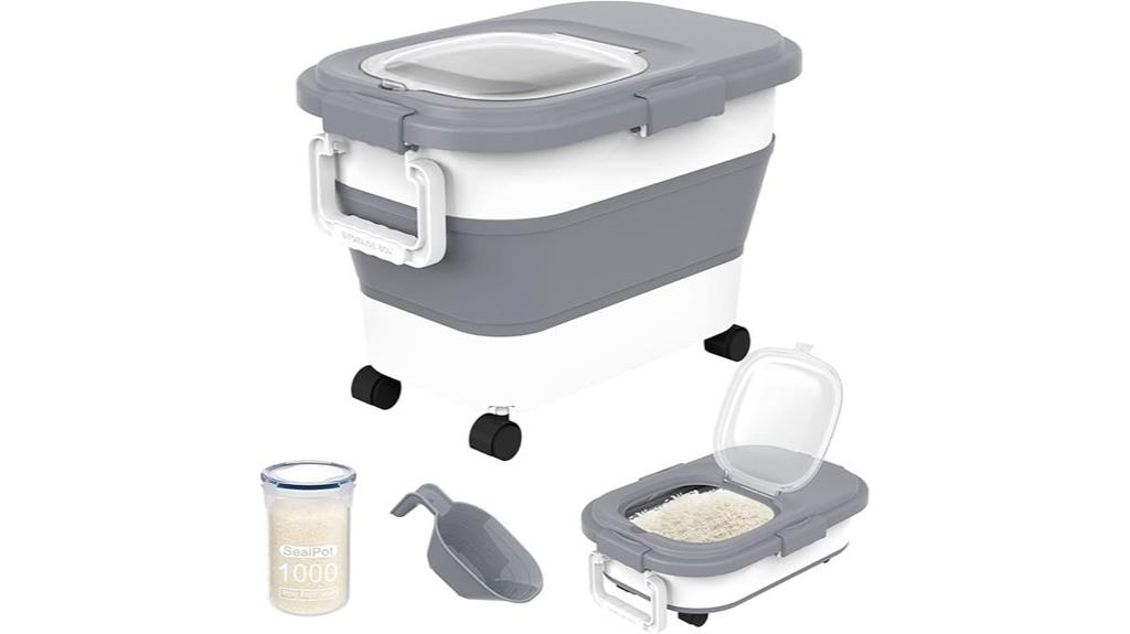 20 30 lb rice container