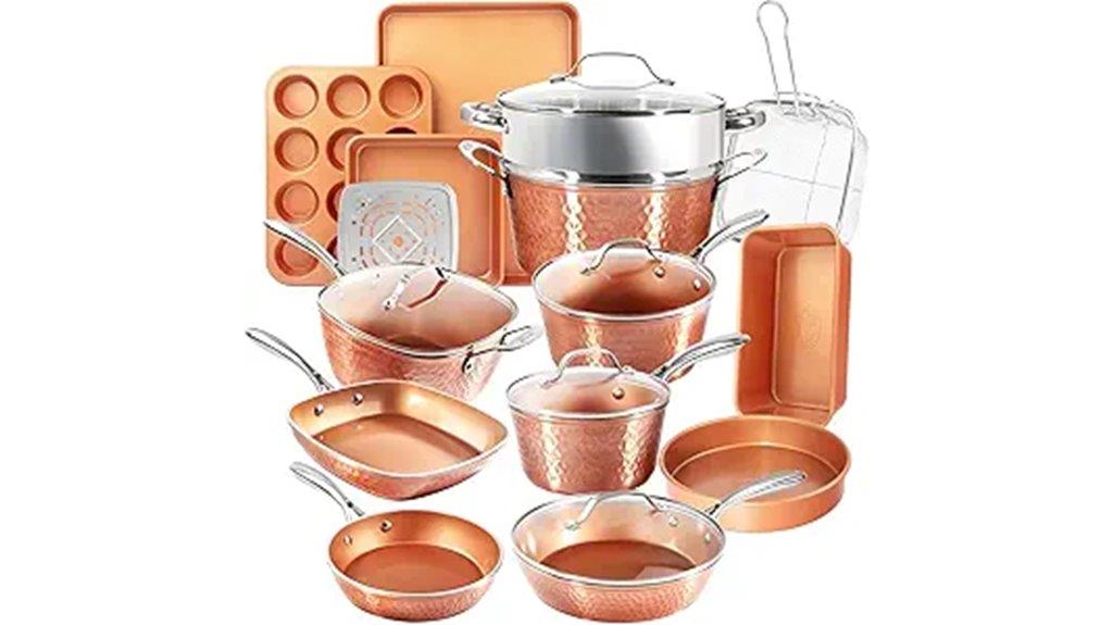 20 piece ceramic cookware set