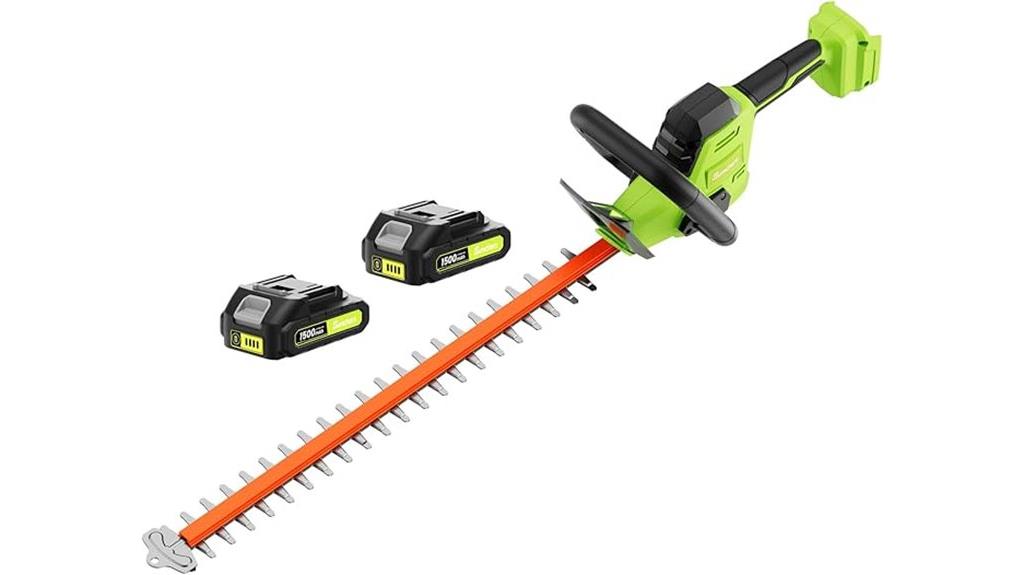 20 volt cordless hedge trimmer