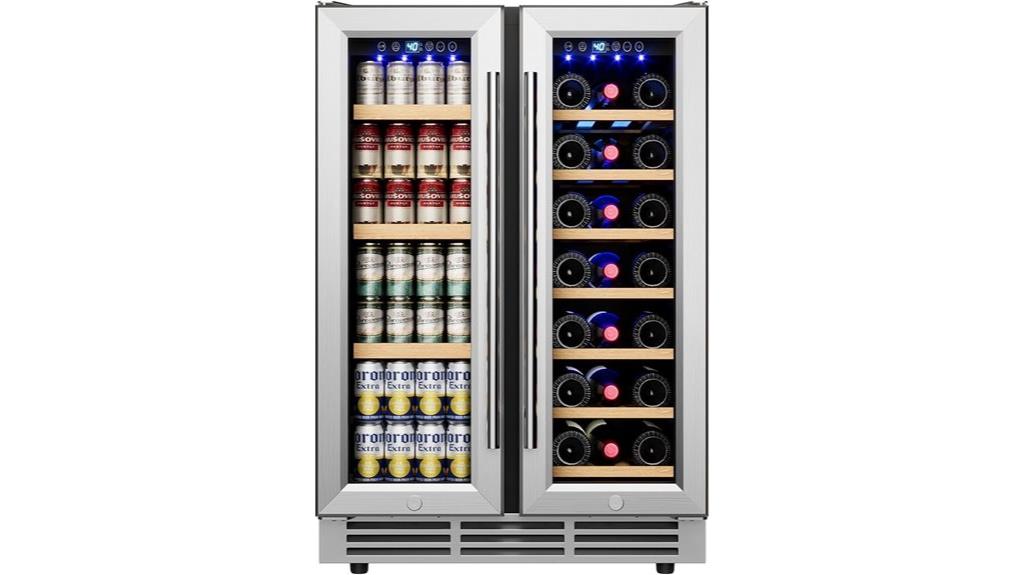 24 bottle glass door fridge