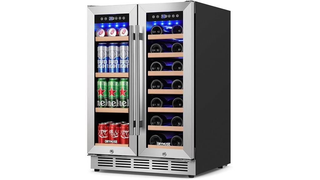 24 inch dual zone wine cooler