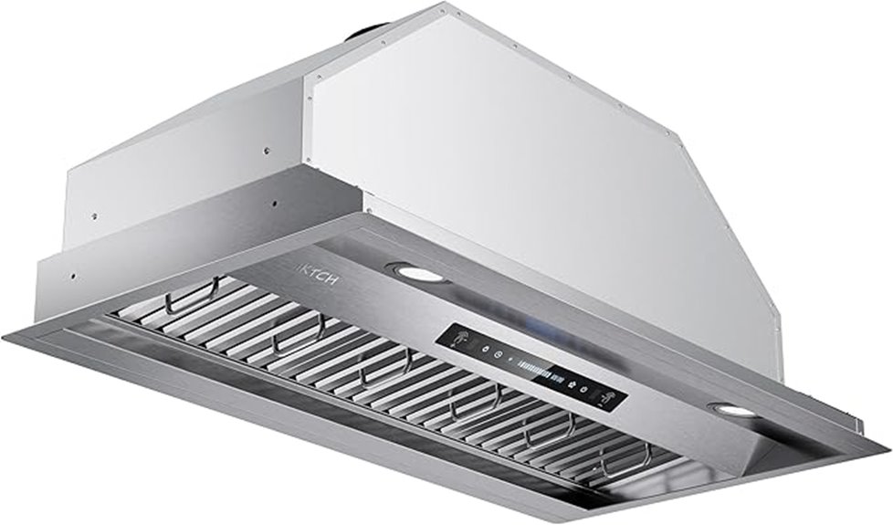 36 inch stainless steel exhaust