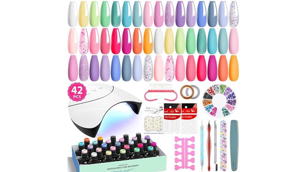 42 piece gel nail set