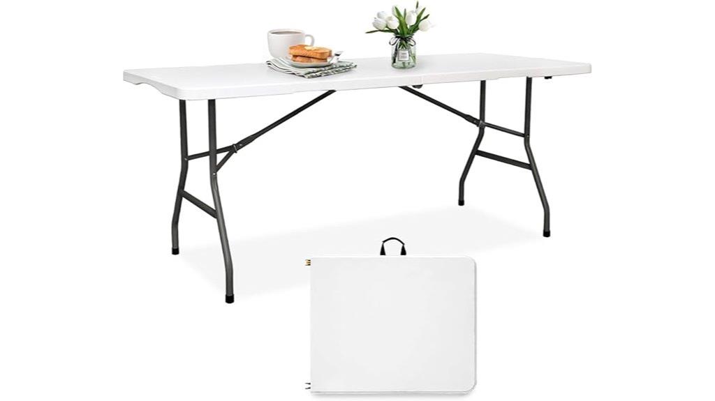 6 foot portable folding table