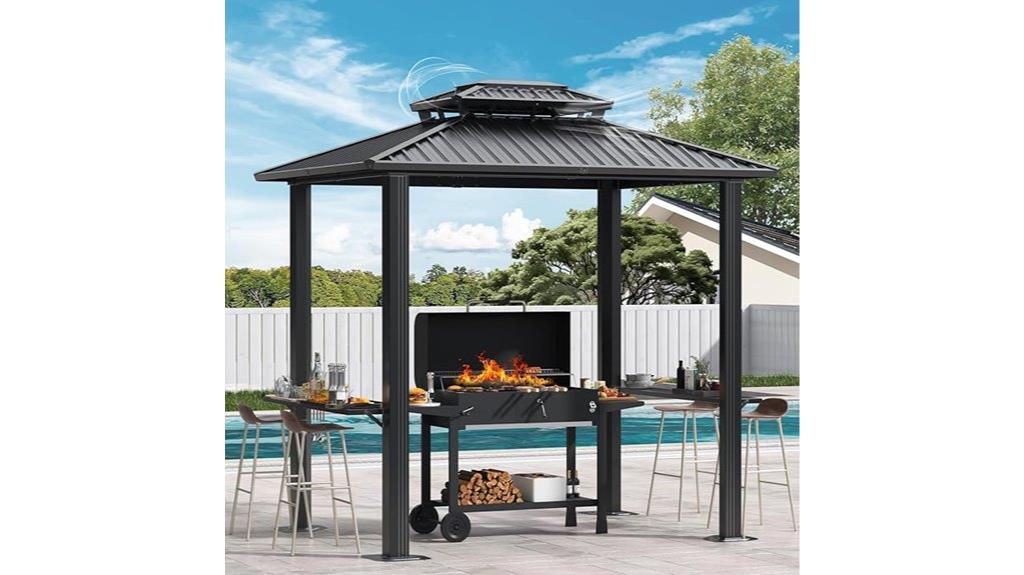6x8ft hardtop gazebo