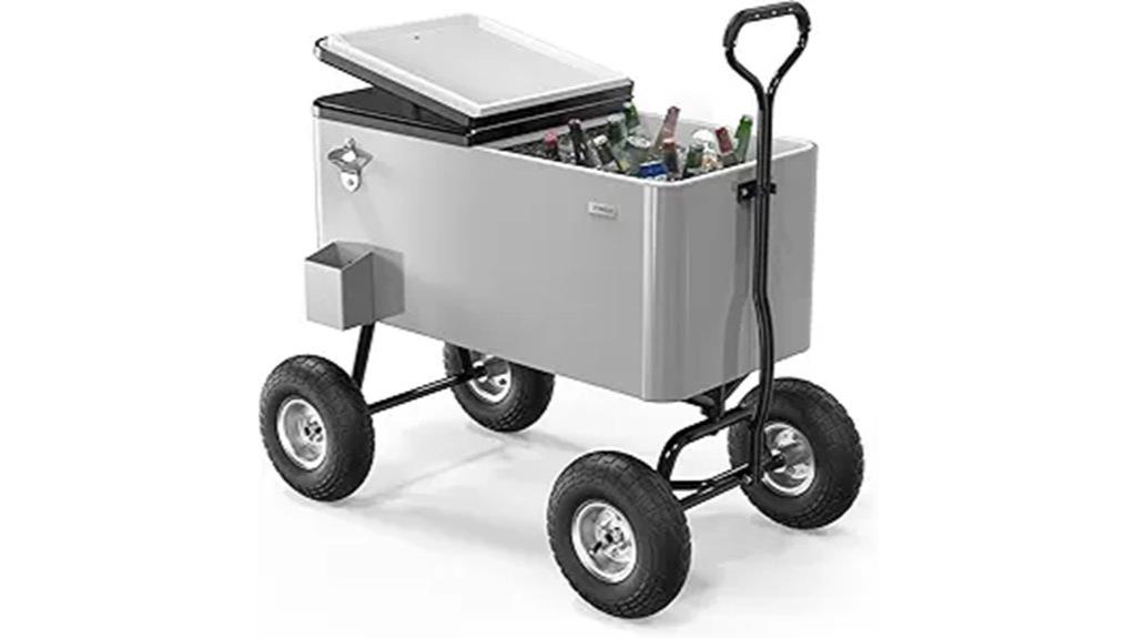80 quart rolling cooler
