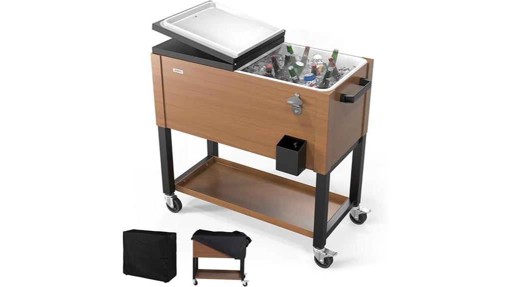 80 quart rolling ice chest