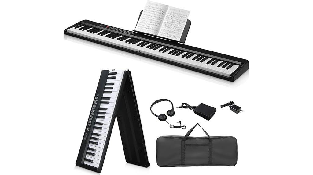 88 key foldable keyboard set