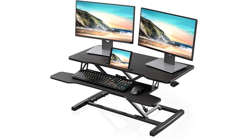 adjustable 36 inch sit stand desk