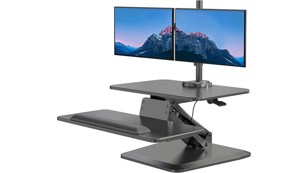 adjustable dual monitor stand