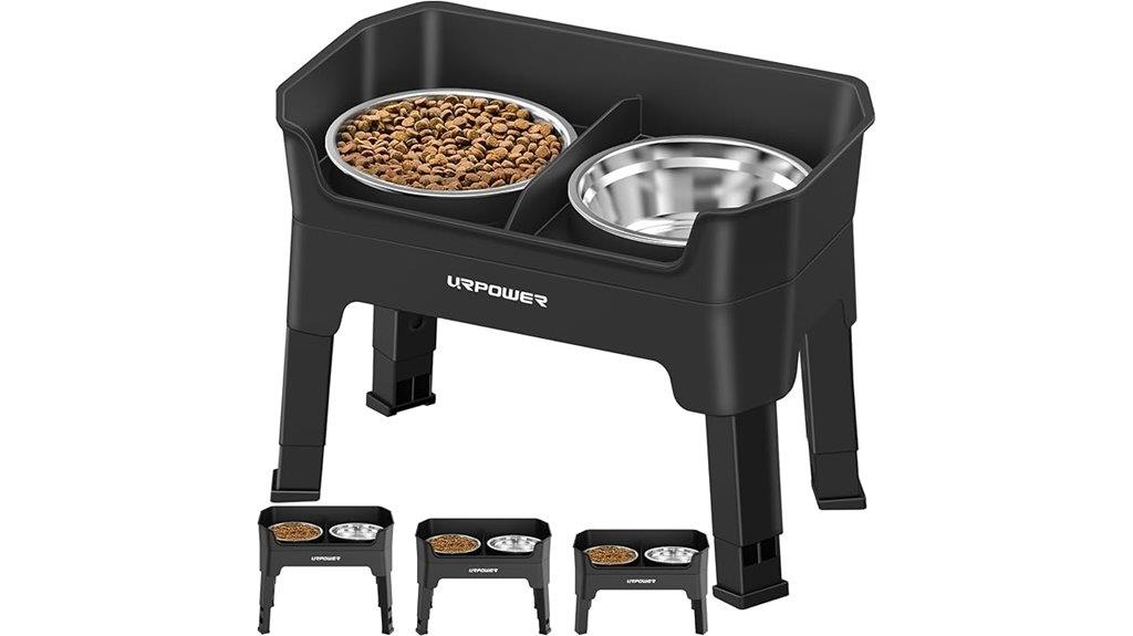 adjustable elevated dog bowls