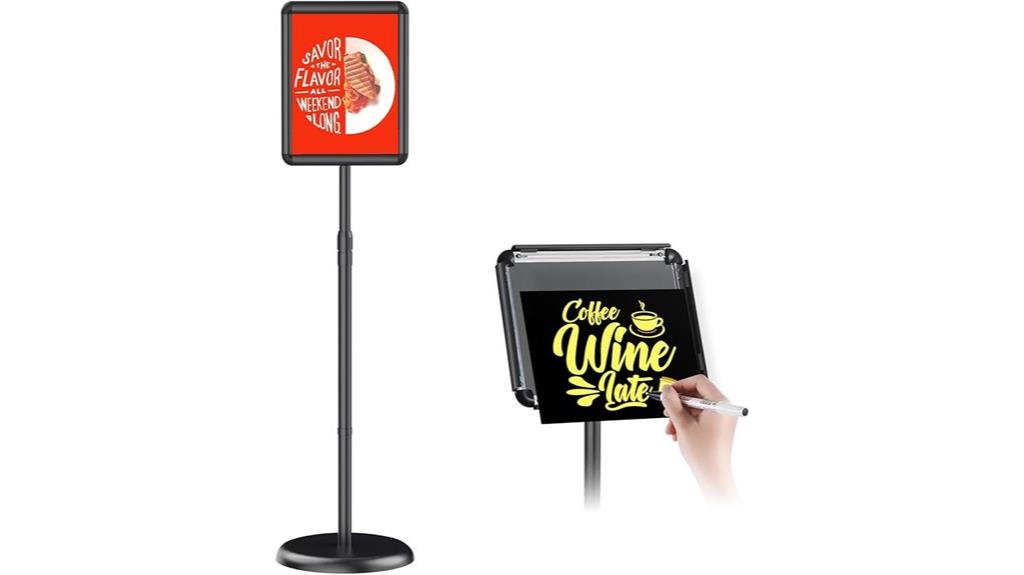 adjustable poster floor stand