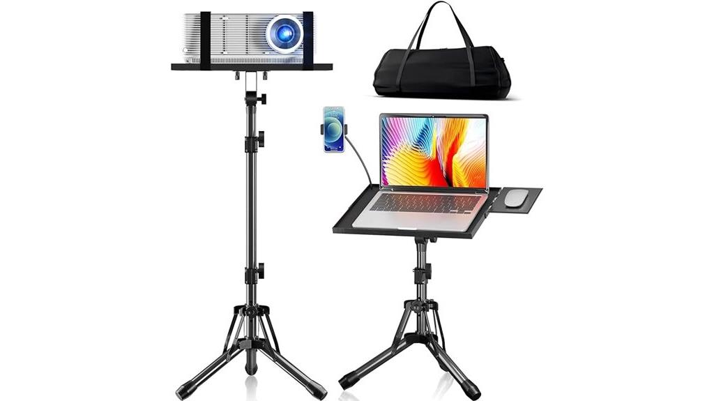 adjustable projector stand with tray