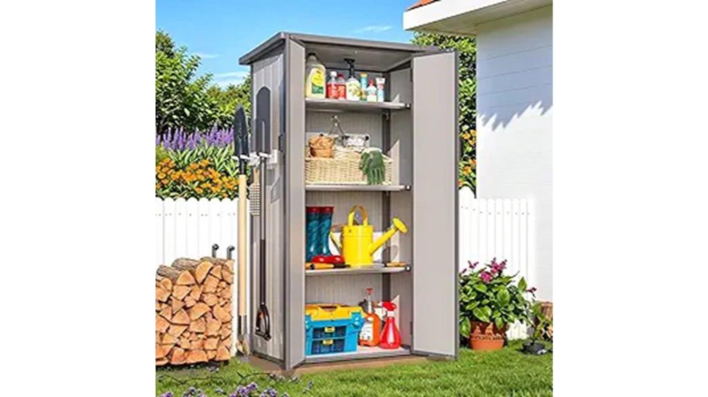 adjustable shelves outdoor cabinet