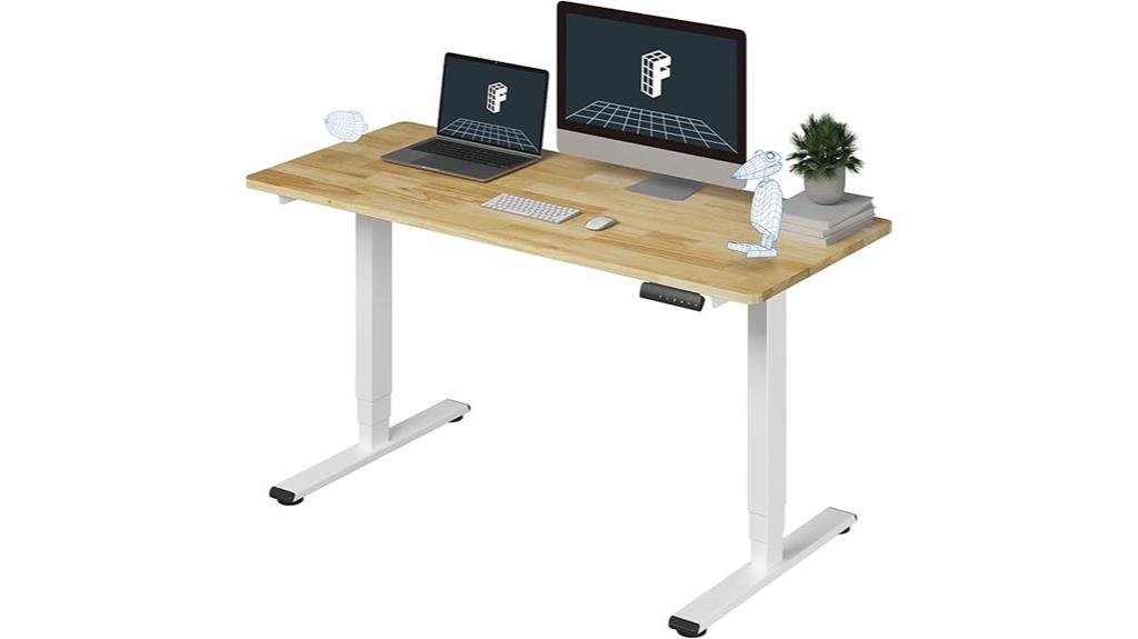 adjustable solid wood desk