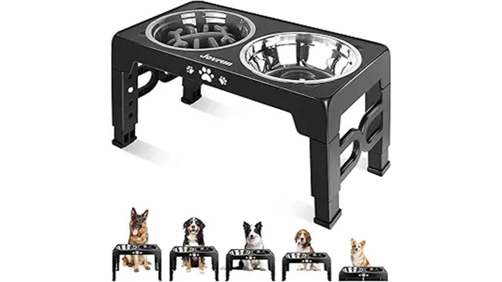 adjustable stainless steel elevated bowls