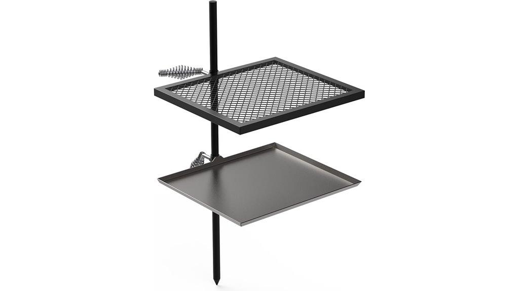 adjustable swivel outdoor grill