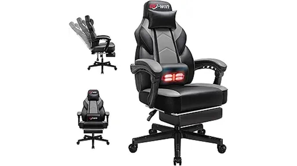 adult gaming chair with footrest