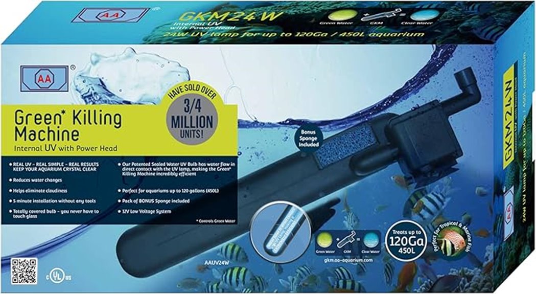 aquarium uv sterilizer black