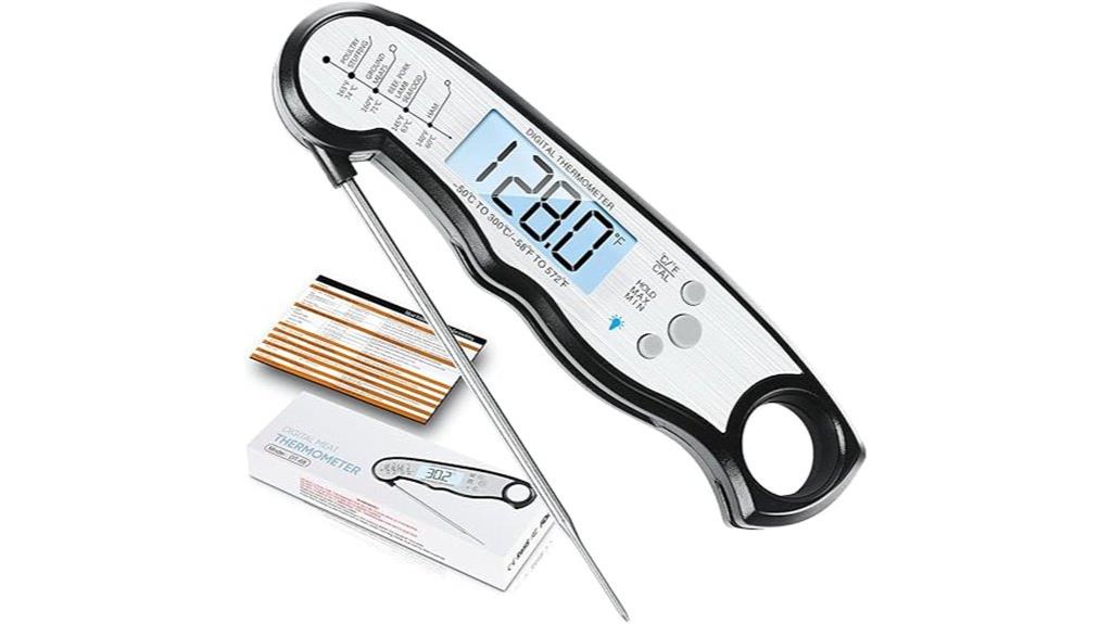 backlit calibrated cooking thermometer
