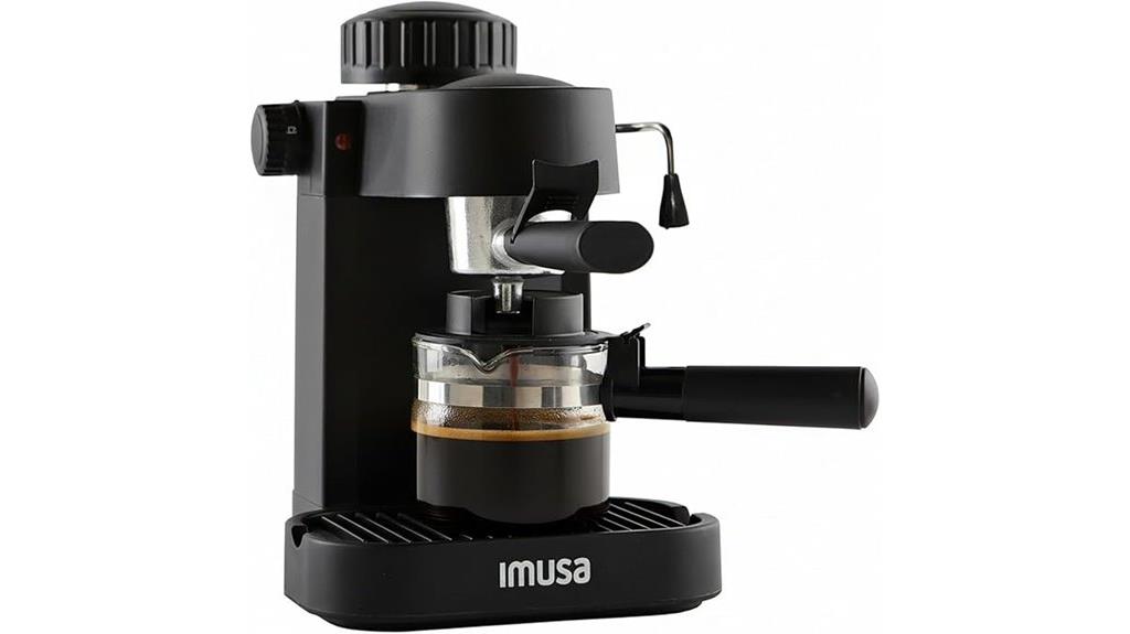 black 4 cup espresso maker