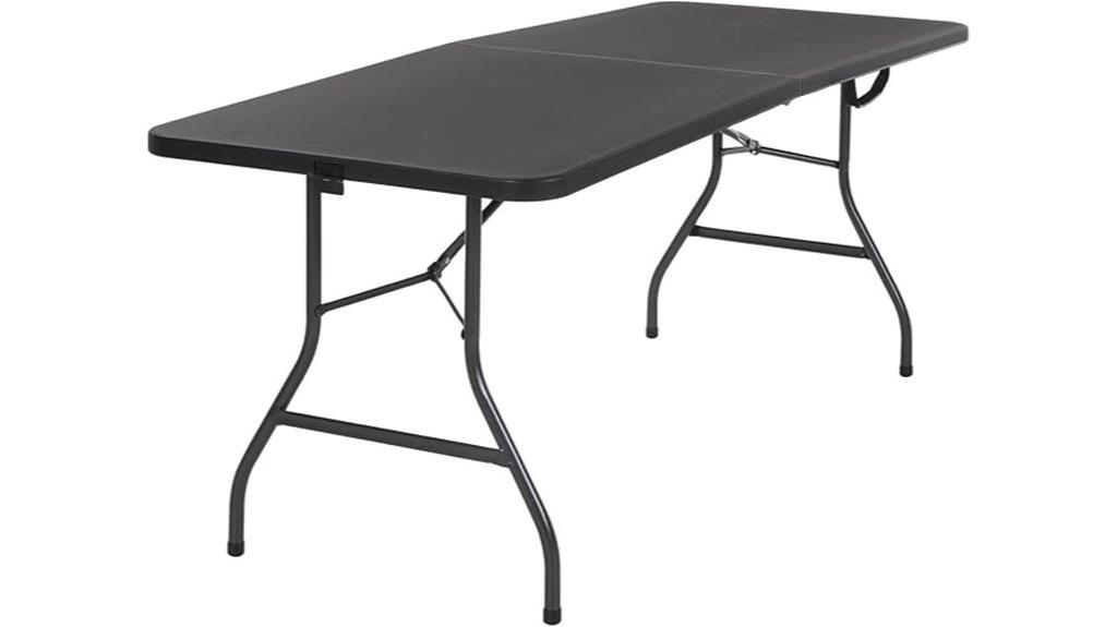 black 6ft folding table