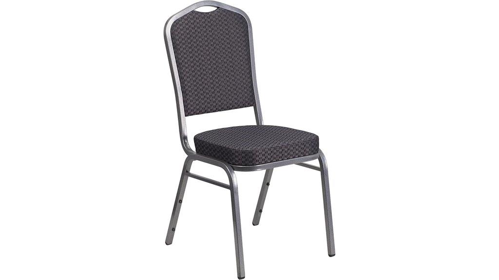 black fabric banquet chair