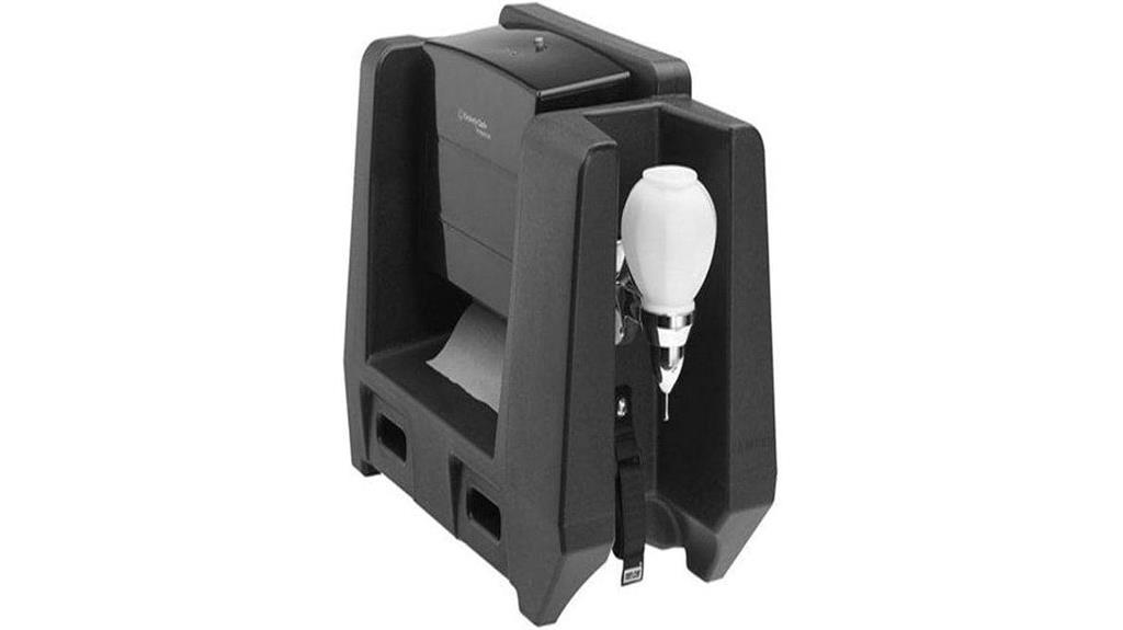 black handwashing station