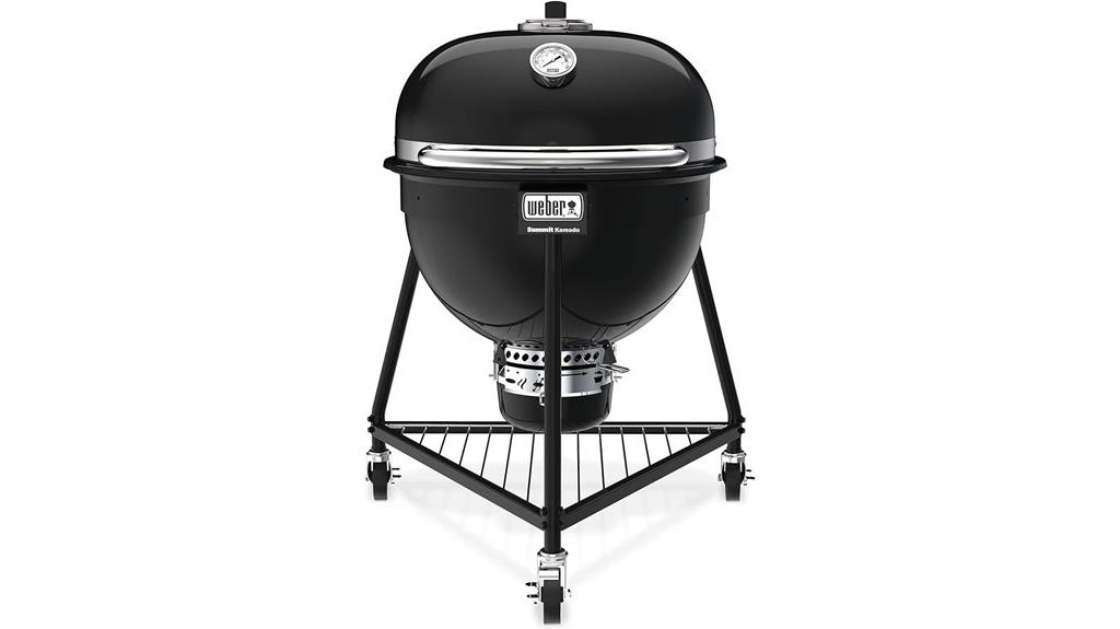black kamado grill