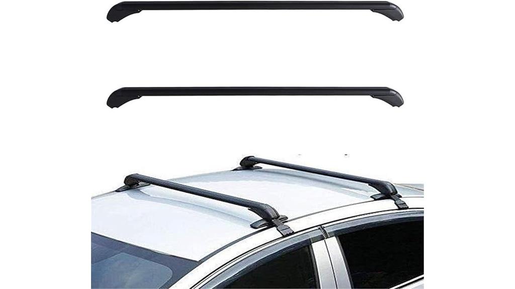 black roof rack crossbars