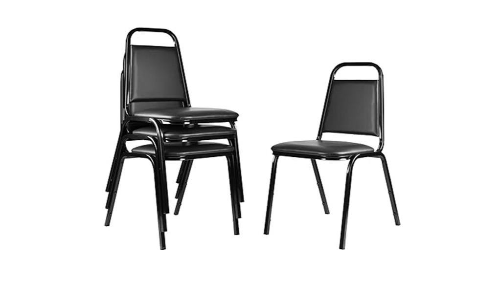 black vinyl banquet chairs