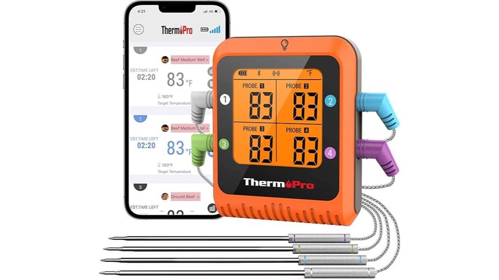 bluetooth enabled meat thermometer