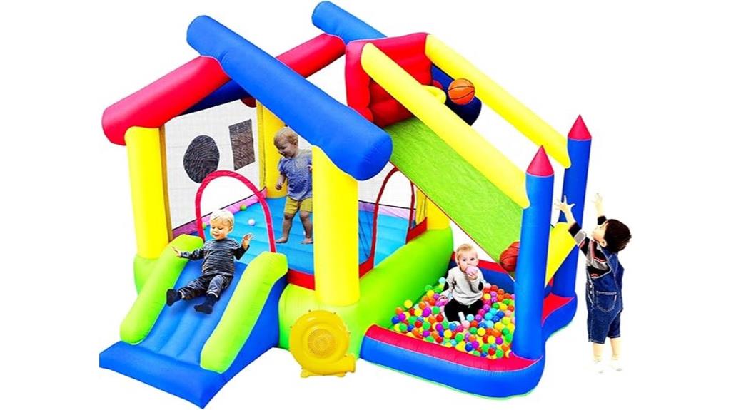 bounce house with slide