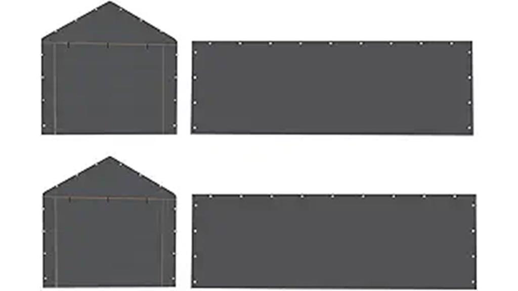 carport tarp sidewall set