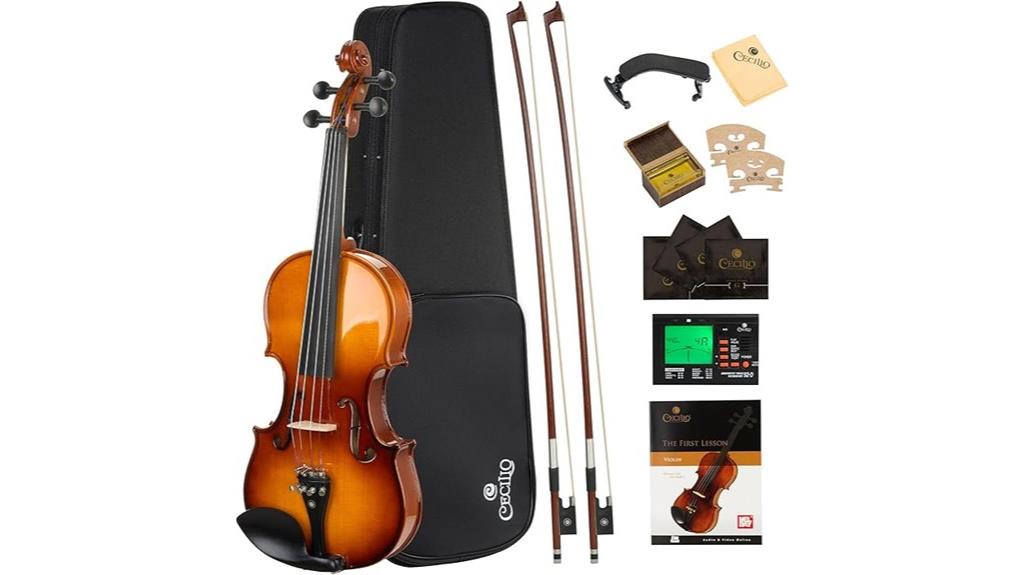 cecilio half size wooden violin