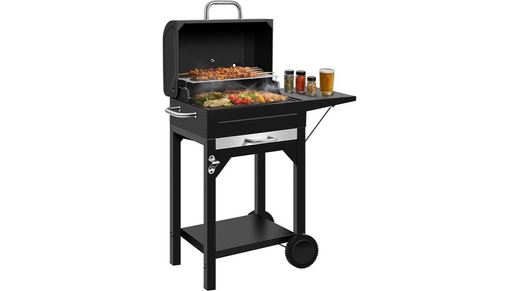 charcoal smoker grill combo