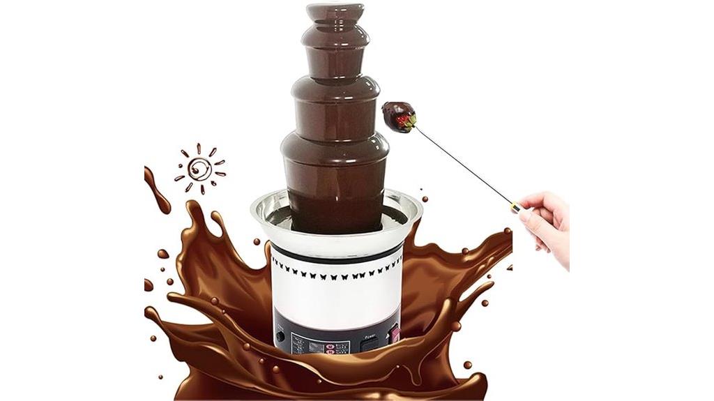 commercial 4 tier chocolate fountain