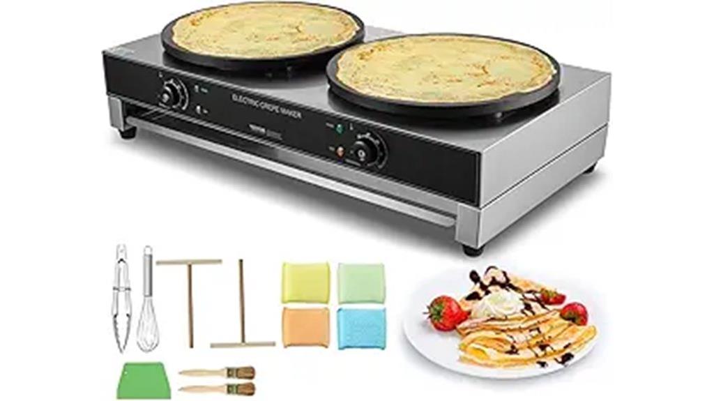 commercial double head crepe maker