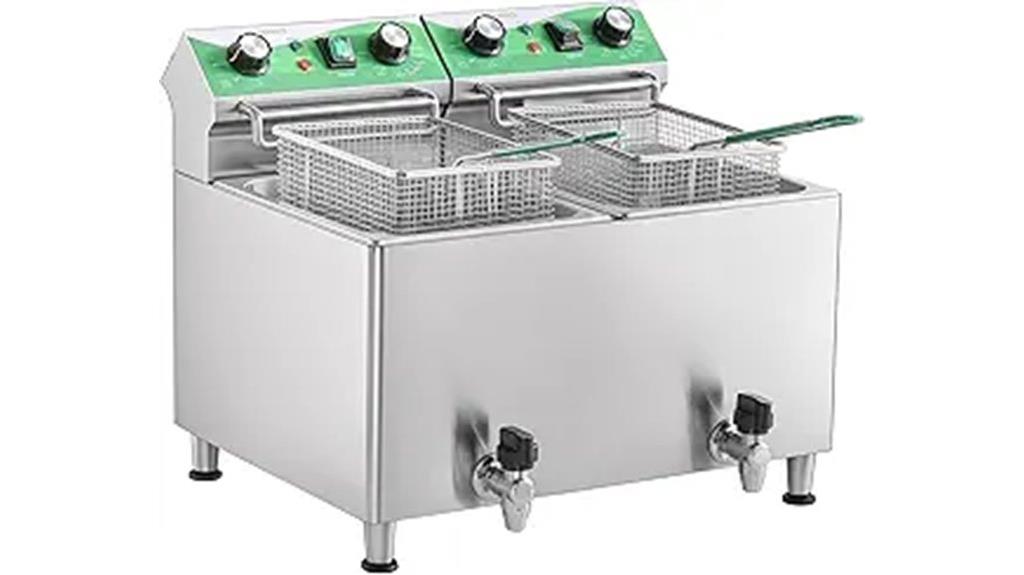 commercial oil filtration deep fryer