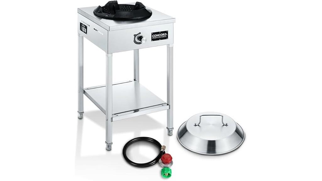 commercial stainless steel wok range