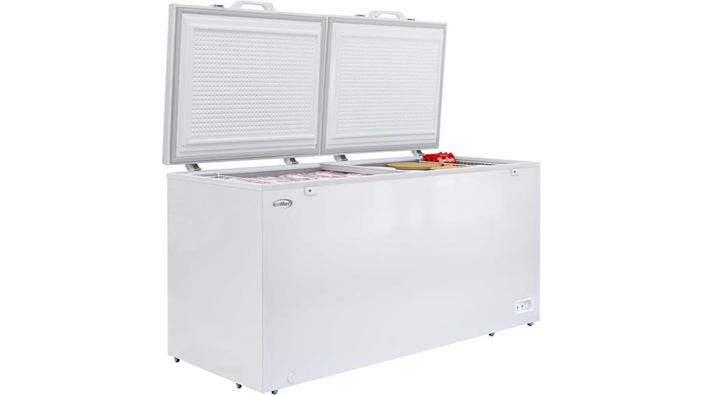 commercial two door freezer