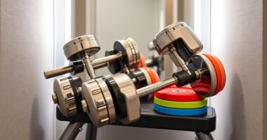 compact adjustable dumbbell sets