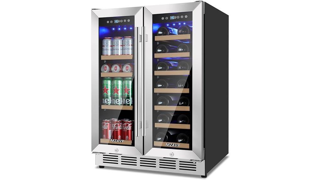 compact dual zone wine fridge
