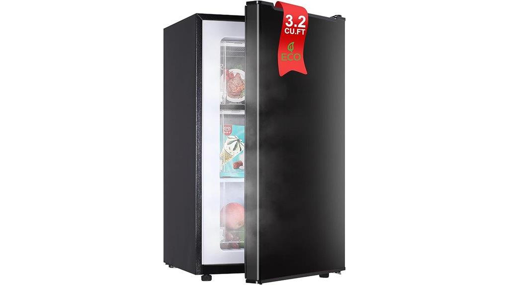 compact upright freezer