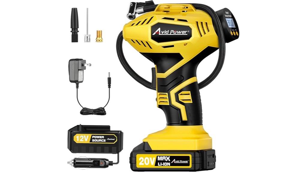 cordless tire inflator with gauge