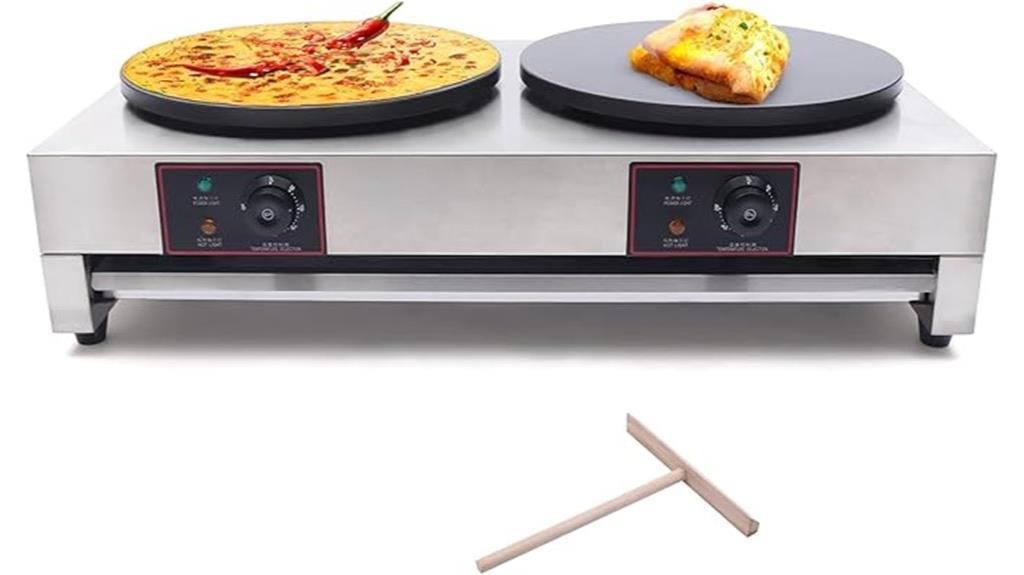 double crepe maker machine