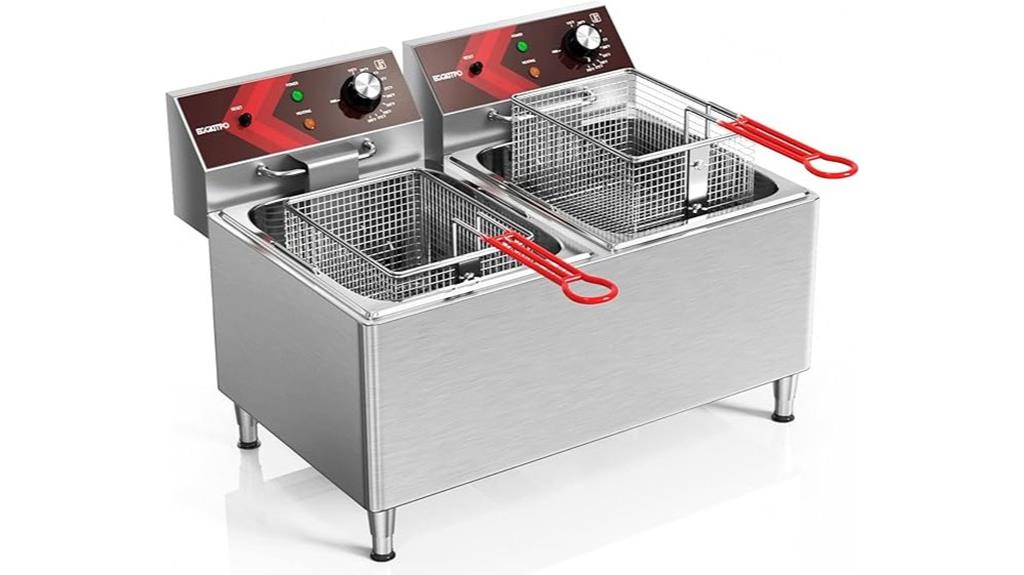 dual 12l tank deep fryer