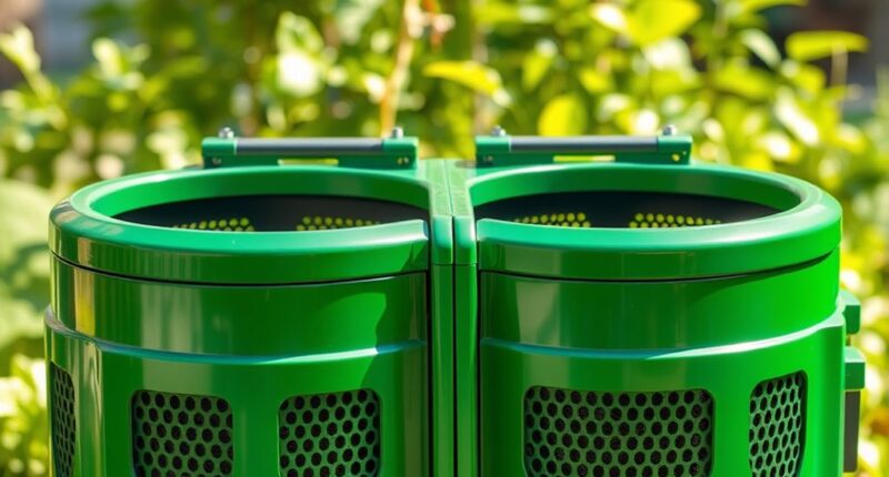 dual chamber compost tumblers